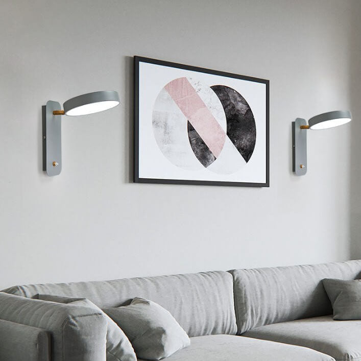 Nordic Round Rotatable LED Wall Sconce Lamp - Modern Reading Light, Adjustable Lighting Fixture, Stylish Wall Decor