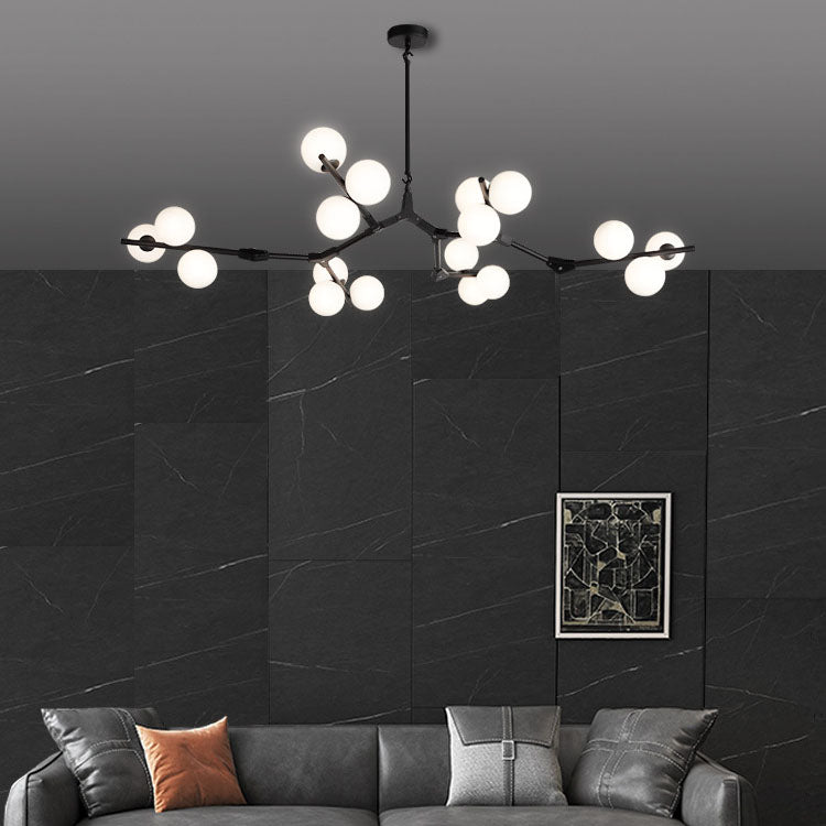 Modern Creative Magic Bean Branch Chandelier - 12/18/24 Light Glass Fixture, Elegant Design, Statement Lighting, Home Decor, Hanging Lamp, Unique Ceiling Fixture, Contemporary Style, Dining Room, Living Room, Bedroom Lighting