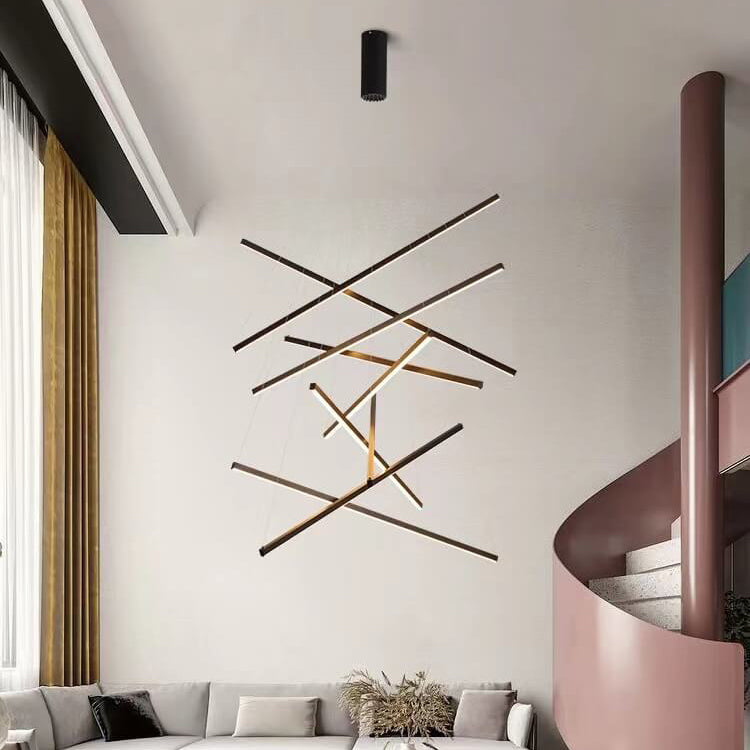 Nordic Luxury Iron Aluminum Geometric LED Chandelier