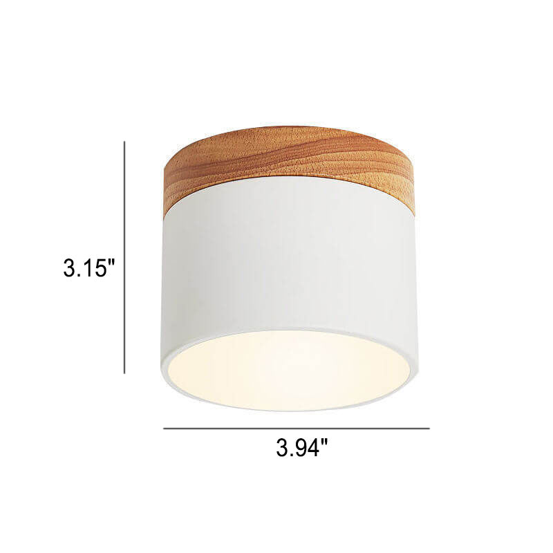 Scandinavian Macaroon LED Flush Mount Ceiling Light - Solid Color Design