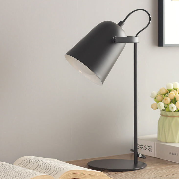 Nordic Macaroon Column Shade 1-Light Table Lamp - Modern Scandinavian Lighting, Elegant Home Decor, Stylish Nightstand Lamp, Minimalist Design, Contemporary Illumination, Bedroom & Living Room Accent, Decorative Table Light, Warm Cozy Atmosphere, High-Qua