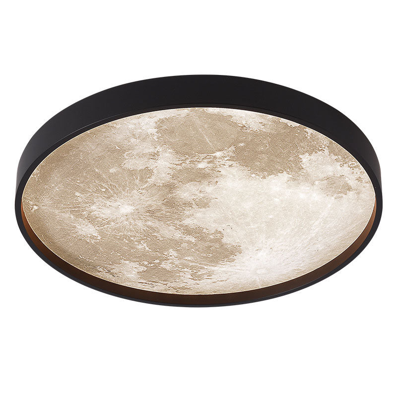Modern Minimalist Moon LED Flush Mount Ceiling Light for Living Room
