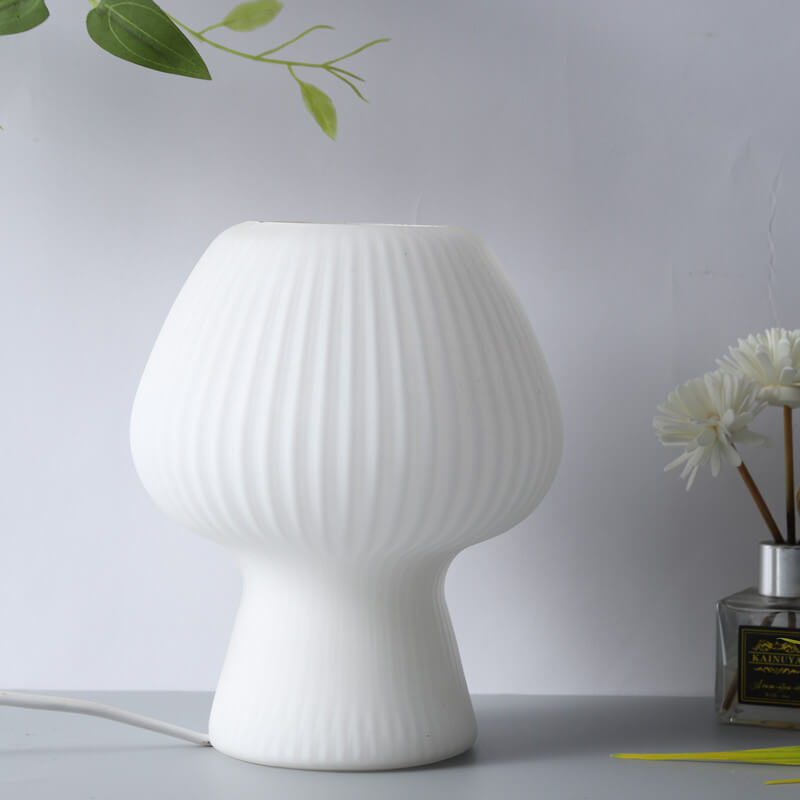 Modern Minimalist Mushroom Glass Table Lamp for Bedside Lighting