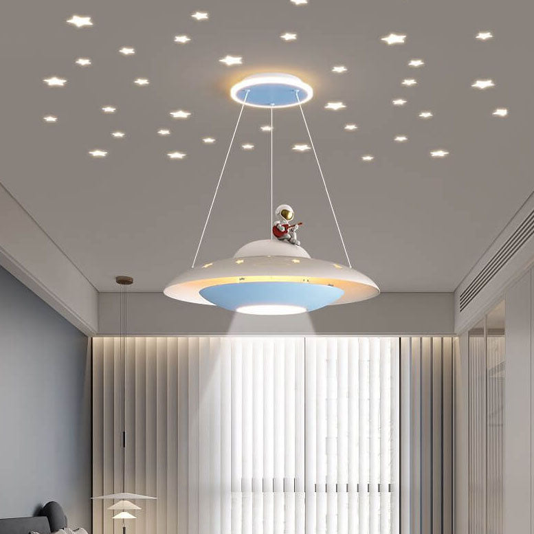 Modern Flying Saucer LED Astronaut Children Chandelier