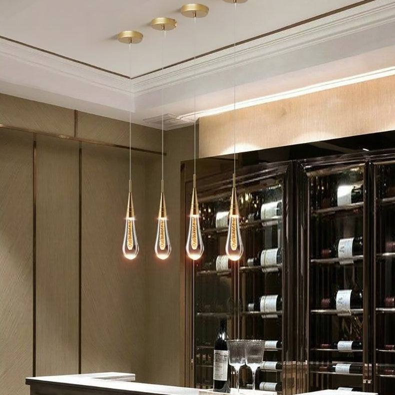 Contemporary Scandinavian Crystal LED Chandelier for Bedroom 

Elevate your bedroom decor with this stunning contemporary chandelier, featuring water drop design and a sleek combination of iron and aluminum. Perfect for adding a touch of elegance, this LE