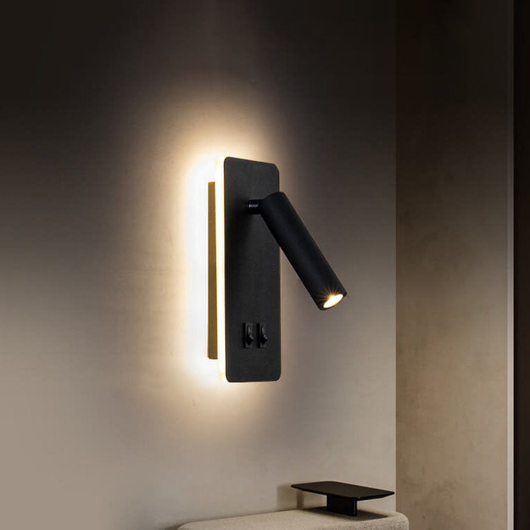 Nordic Iron LED Wall Sconce - Rotatable Spotlight for Living Room & Bedroom