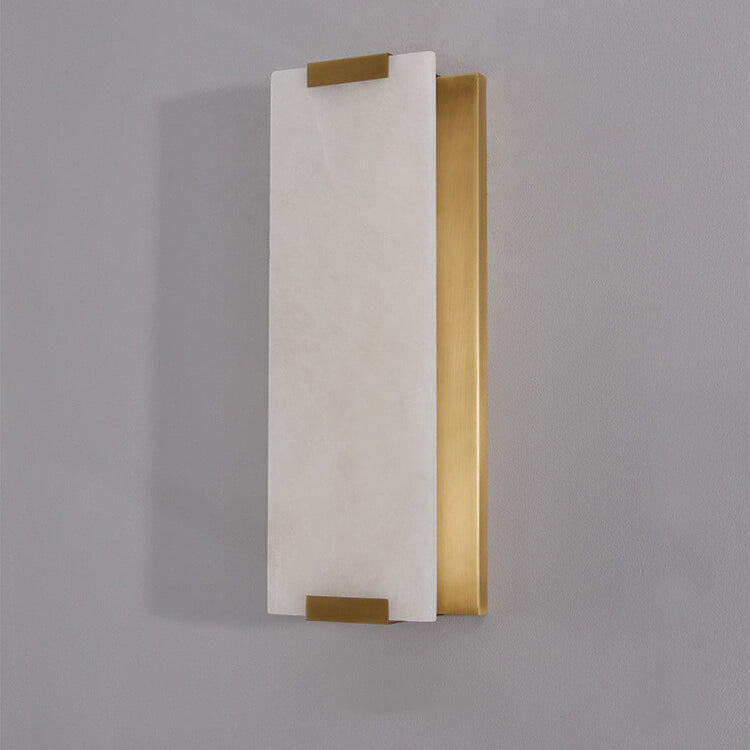Nordic Light Luxury Copper Marble Strip Design 3-Light Wall Sconce Lamp - Modern Wall Lighting Fixture, Elegant Copper Finish, Marble Accent, Contemporary Home Decor, Stylish Indoor Lighting, Bedroom, Living Room, Hallway Illumination, Scandinavian Design