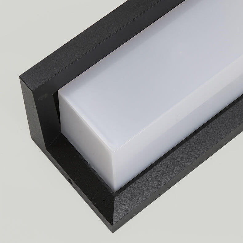 Modern Rectangular LED Outdoor Wall Sconce Waterproof Lamp