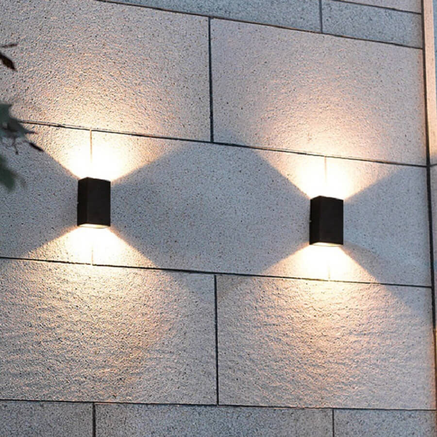 Modern Black Waterproof Aluminum LED Wall Sconce Lamp
