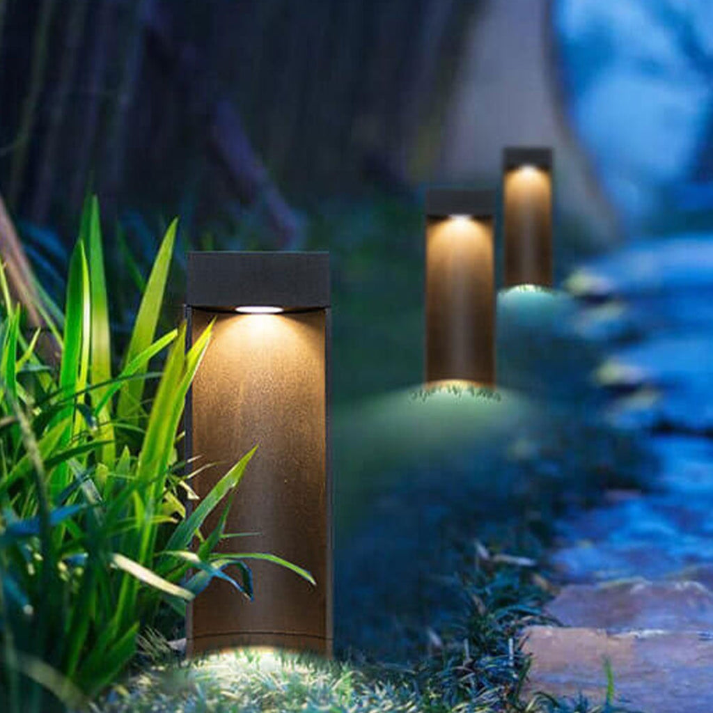Square Aluminum LED Outdoor Garden Path Lamp - Durable Lighting for Your Lawn