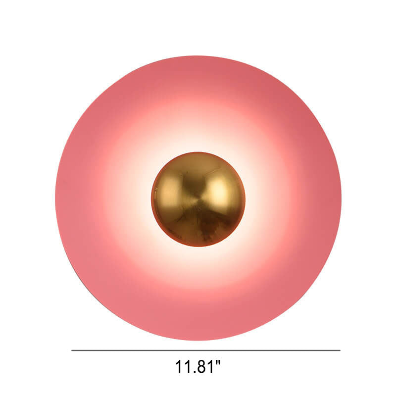 Nordic Multicolor LED Wall Sconce - Round Disc Design