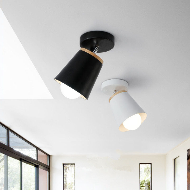 Nordic Macaron Semi-Flush Mount Ceiling Light - Modern Design, Minimalist Style, Adjustable Lighting, Living Room Fixture