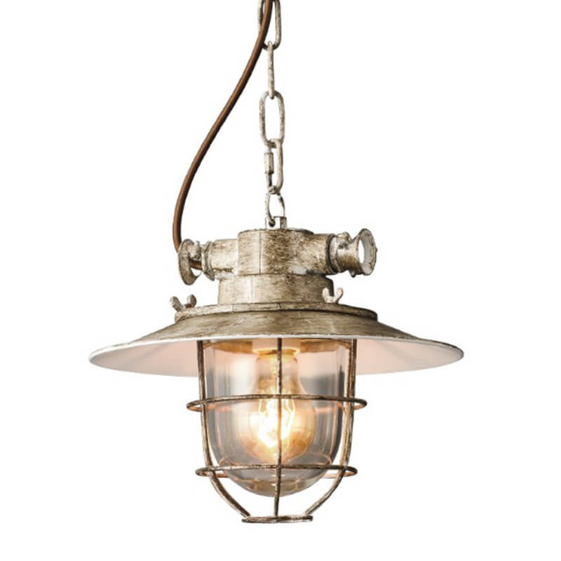 Industrial Vintage Blast Iron Cage Pendant Light - 1-Light Fixture, Rustic Home Decor, Retro Lighting, Edison Bulb Design, Kitchen, Dining, Loft, Industrial Style Lighting