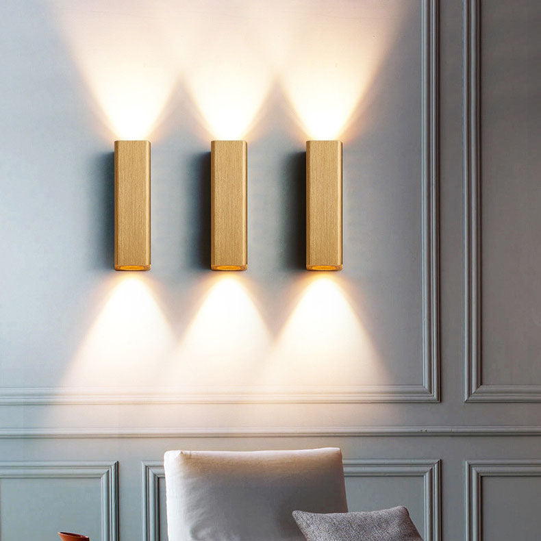 Nordic Minimalist Brushed Aluminum LED Wall Sconce - Rectangular Design, Modern Lighting, Durable Fixture, Energy-Efficient, Home Decor Accent