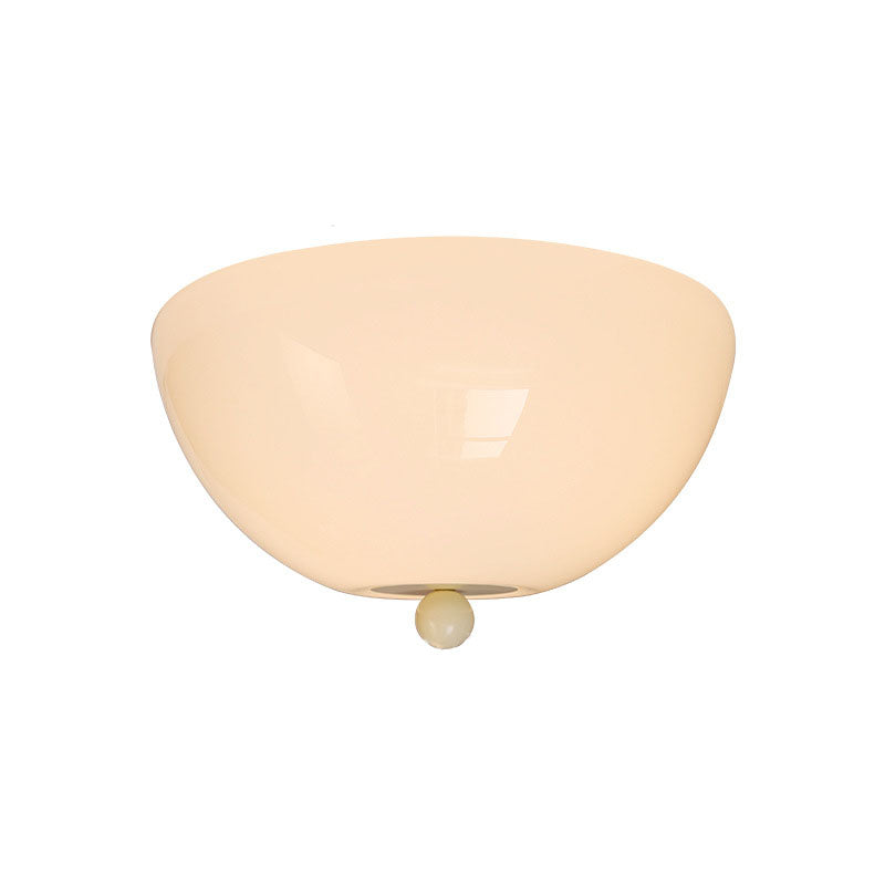 Nordic Minimalist 4-Light Iron Round Glass Shade Flush Mount Ceiling Light