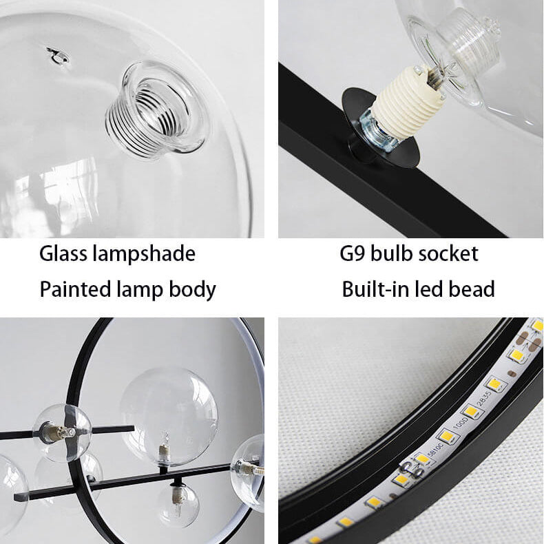 Modern Glass Bubble Chandelier - 7/10 Light Magic Bean Island Pendant Lighting