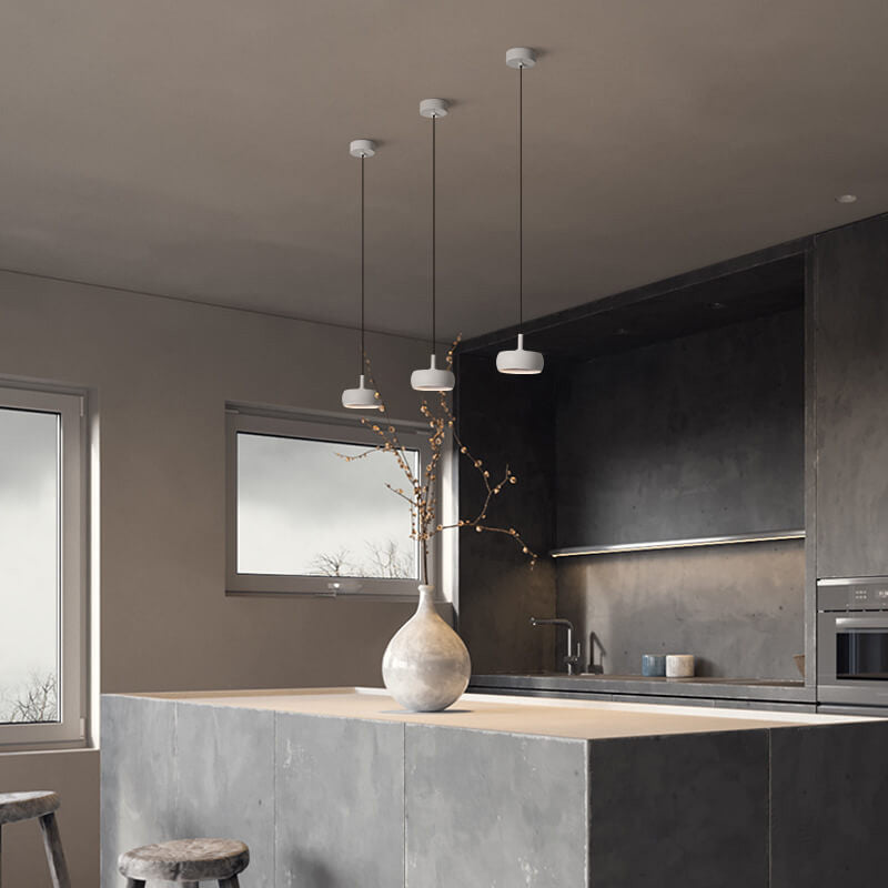 Nordic Minimalist Dome Aluminum LED Pendant Light Retractable