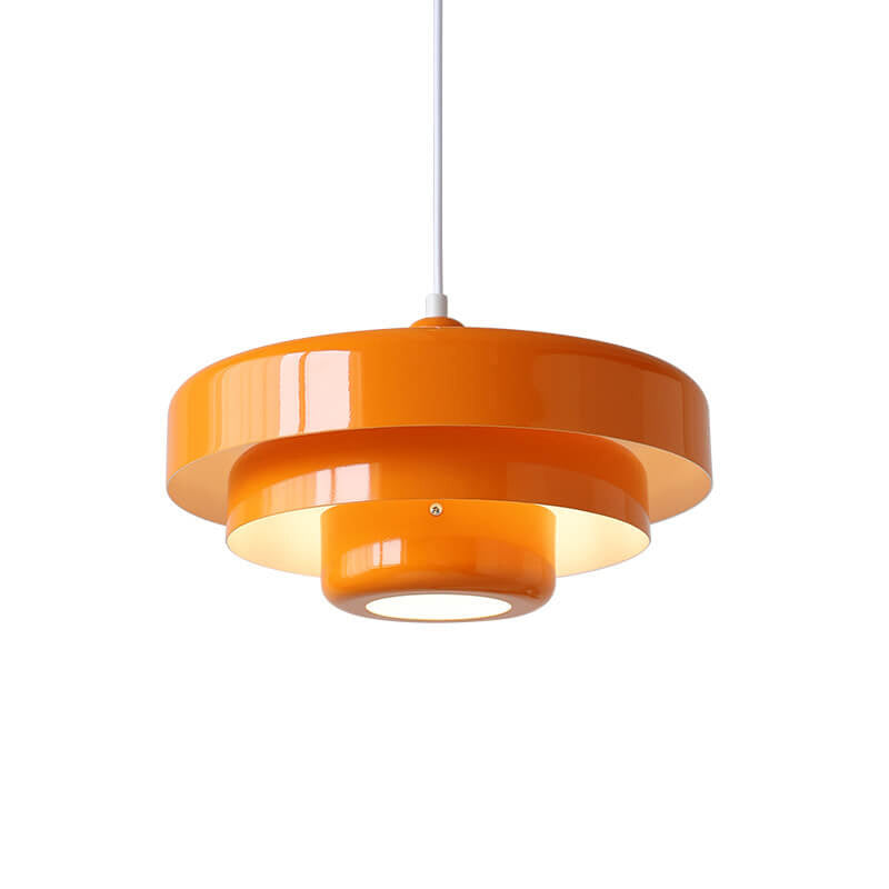 Nordic Vintage Multi-Layer Round Metal Pendant Light 1-Light Fixture