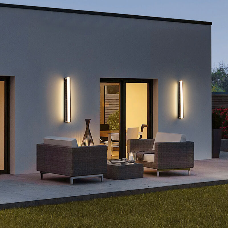 Modern Acrylic Solar LED Garden Wall Light - Waterproof Outdoor Lighting