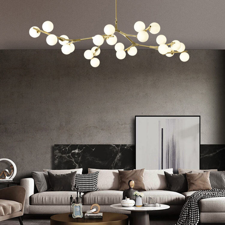 Modern Creative Magic Bean Branch Chandelier - 12/18/24 Light Glass Fixture, Elegant Design, Statement Lighting, Home Decor, Hanging Lamp, Unique Ceiling Fixture, Contemporary Style, Dining Room, Living Room, Bedroom Lighting