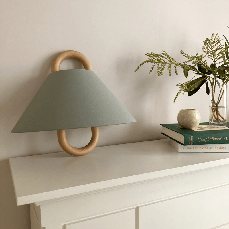 Modern Solid Wood Pleated Semi-Circle Wall Sconce - 1-Light Lamp for Stylish Decor