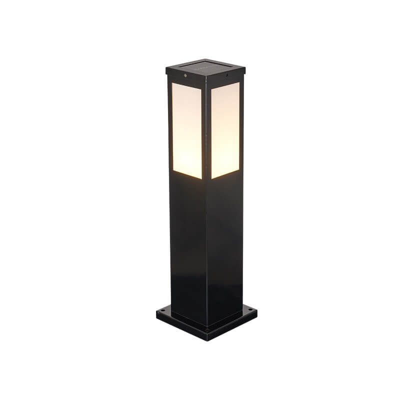 Modern Solar Lawn Square Column Lamp - Waterproof Outdoor Path Light