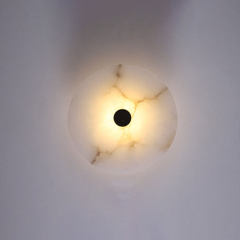 Contemporary Luxury Marble Iron LED Wall Sconce for Living Room & Bedroom