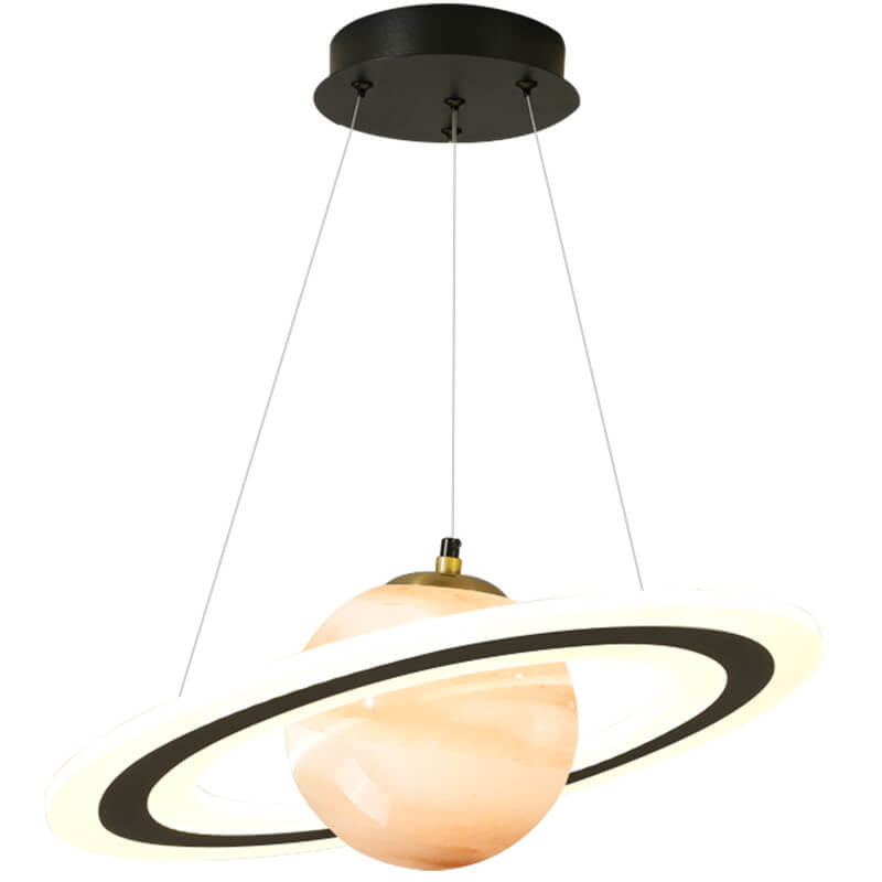 Modern Creative Space Planet Circle Kids LED Chandelier, Stylish Children's Room Lighting, Adjustable Fixtures for Playroom, Solar System Design, Fun Bedroom Decor, Colorful LED Ceiling Light, Unique Kids' Lighting, Contemporary Planetary Chandelier, Eye-
