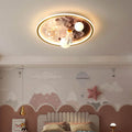 Children's Cartoon Astronaut Moon Acrylic LED Flush Mount Ceiling Light for Kids Room, Space Theme Bedroom Lighting, Cute Astronaut Design, Kids Night Light, Durable & Energy Efficient Ceiling Fixture, Ideal for Nursery & Playroom Decor
