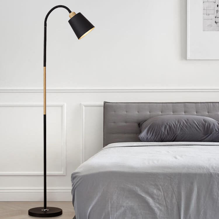 Modern Minimalist Iron Floor Lamp - 1-Light Standing Design, Adjustable Height, Industrial Home Lighting