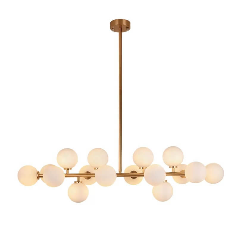 Modern Luxury Magic Bean Chandelier - 16-Light Iron Glass Ball Pendant for Dining Room