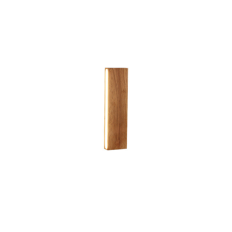 Solid Wood Strip LED Wall Sconce Lamp - Modern Wall Lighting, Rustic Home Decor, Energy Efficient Accent Light, Contemporary Indoor Illumination, Customizable LED Strip, Stylish Wood Wall Lamp for Living Room, Bedroom, and Hallway