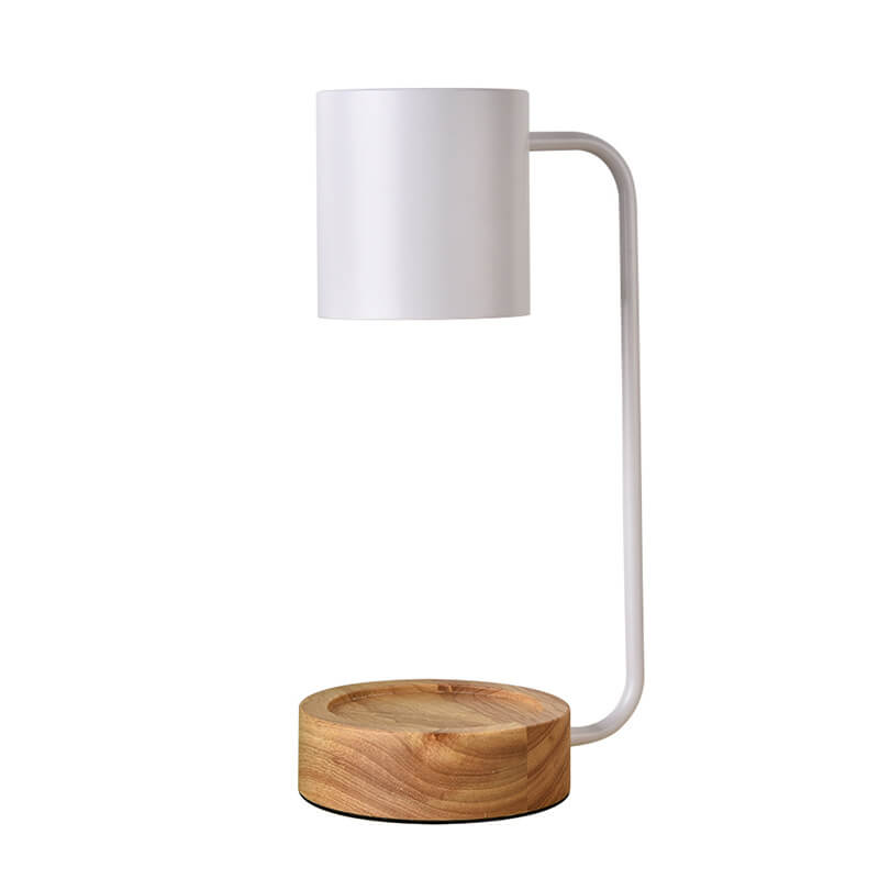 Japanese Minimalist Wood Table Lamp, Dimming Wax Lamp, Melting Candle Design, 1-Light Adjustable Brightness, Contemporary Home Decor, Unique Lighting for Bedroom and Living Room, Eco-Friendly LED Light, Stylish Interior Accent, Warm Ambiance Lighting