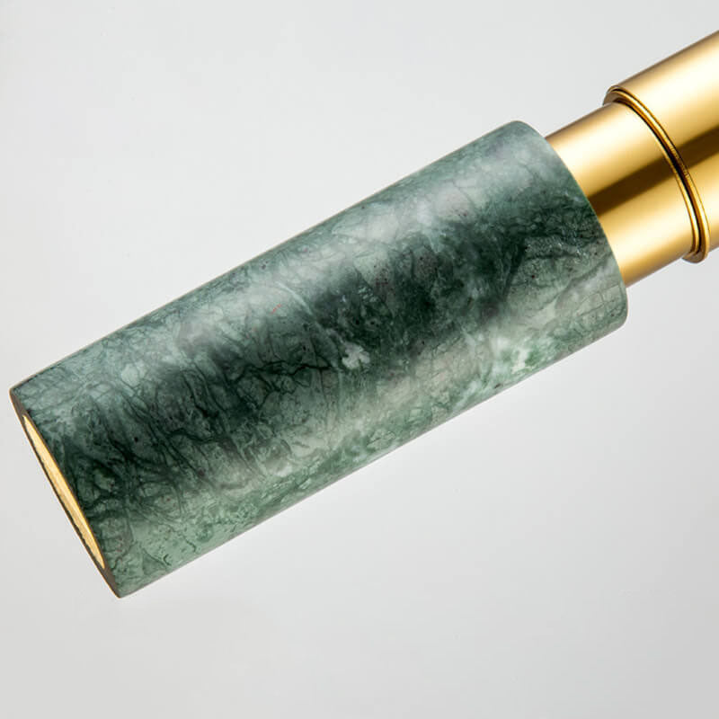 Contemporary Nordic Marble Terrazzo Pendant Light - Modern 1-Light Metal Fixture for Living Room