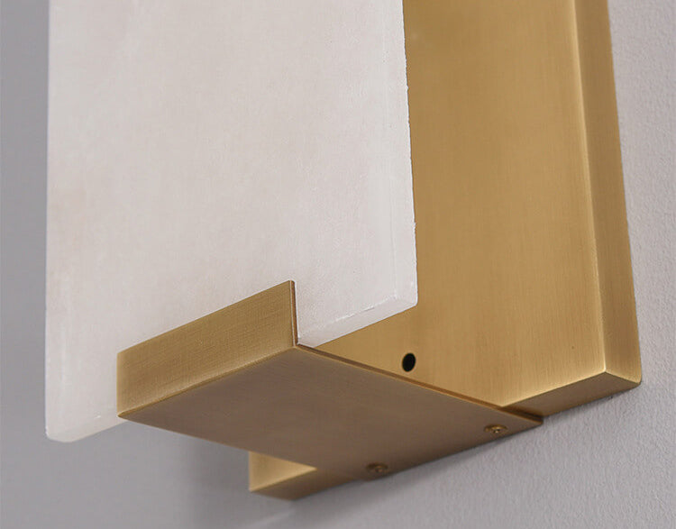 Nordic Light Luxury Copper Marble Strip Design 3-Light Wall Sconce Lamp - Modern Wall Lighting Fixture, Elegant Copper Finish, Marble Accent, Contemporary Home Decor, Stylish Indoor Lighting, Bedroom, Living Room, Hallway Illumination, Scandinavian Design