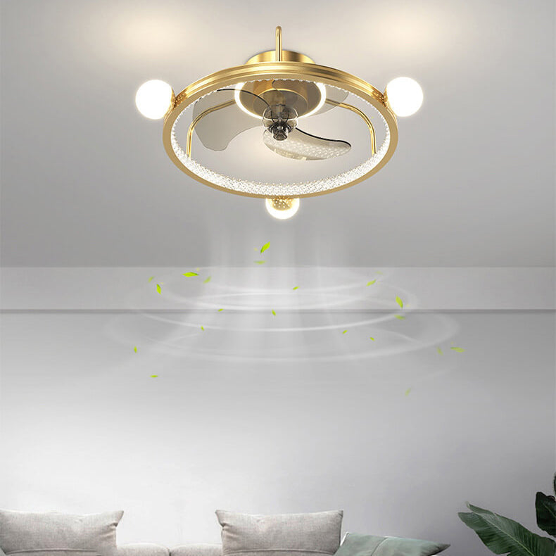 Modern Luxury LED Flush Mount Ceiling Fan Light - Full Star Design Ceiling Fixture