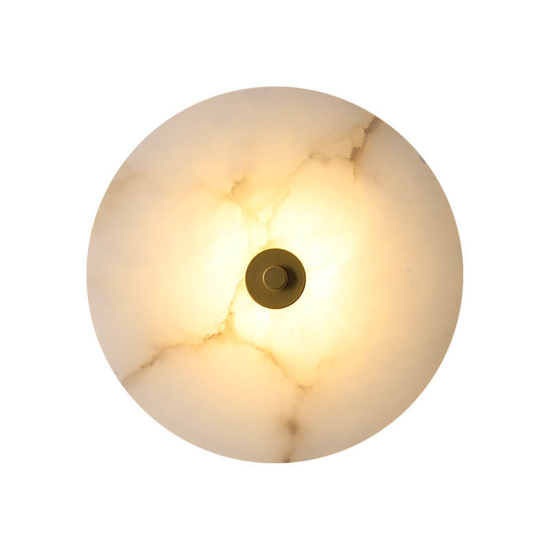 Contemporary Luxury Marble Iron LED Wall Sconce for Living Room & Bedroom