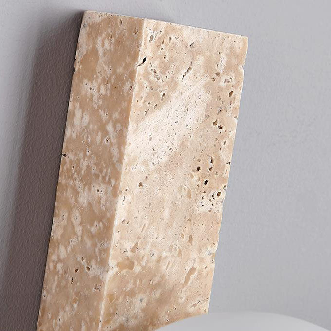 Traditional Japanese Yellow Travertine Lighting Fixture 2-Lights for Hallway