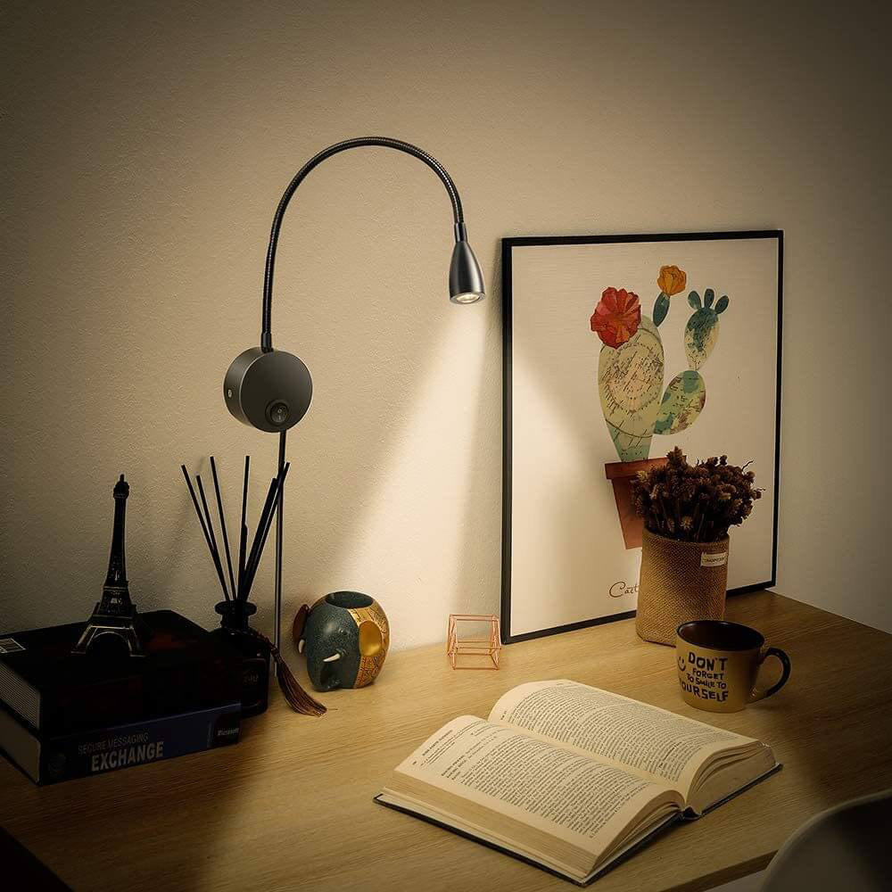 Modern LED Wall Sconce - Rotatable Hose Spotlight Reading Lamp