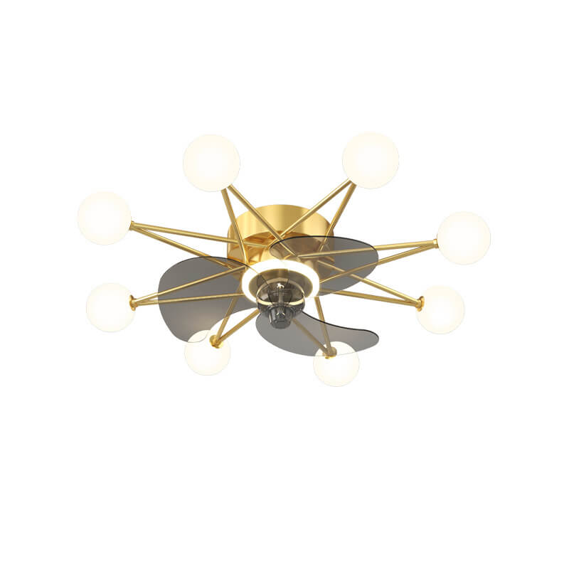 Modern Minimalist Star LED Flush Mount Ceiling Fan Light