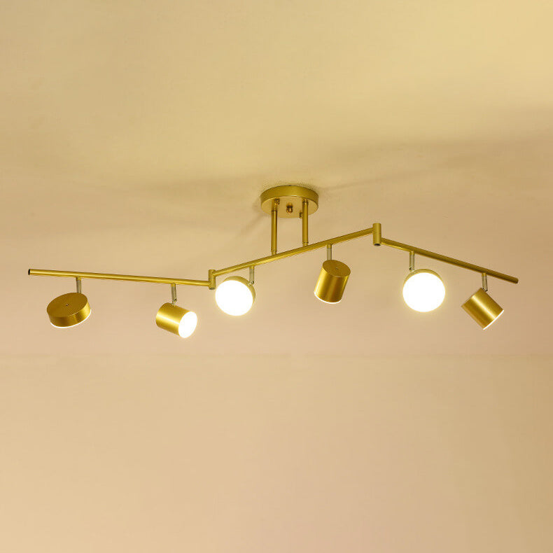 Modern Rotating LED Semi-Flush Mount Ceiling Light