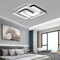 Modern Square Aluminum LED Semi-Flush Mount Ceiling Light