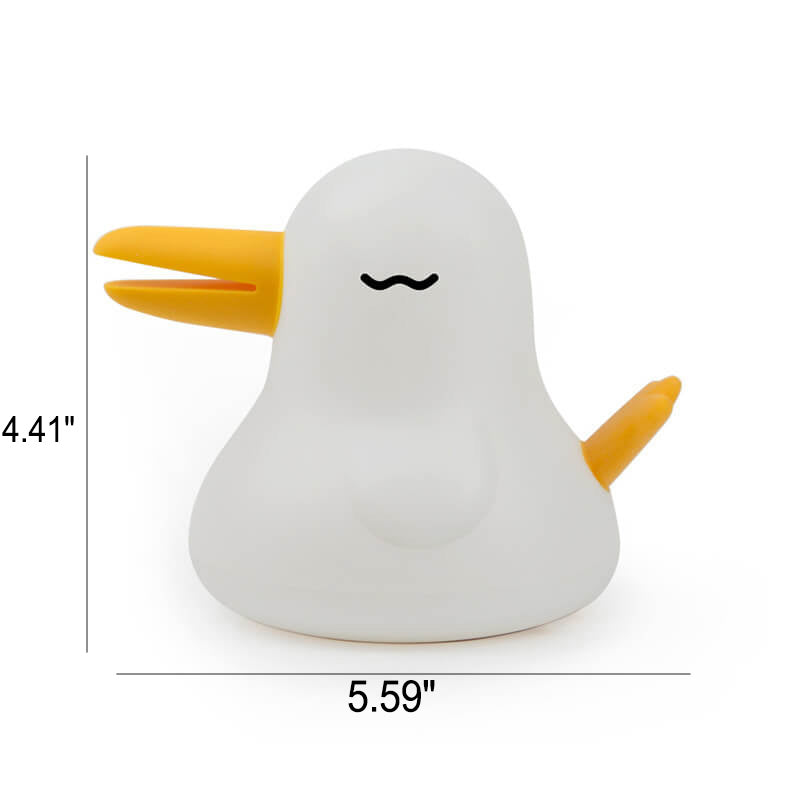 Cartoon Kiwi Bird Silicone Rechargeable Timer Dimmable LED Decorative Table Lamp Cute Nursery Night Light Portable Kids Room Lighting Gift for Children Home Decor Modern Design Battery Operated Adjustable Brightness ребенка освещение