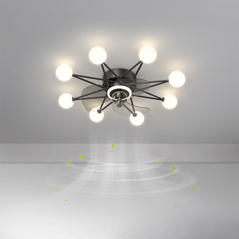 Modern Minimalist Star LED Flush Mount Ceiling Fan Light