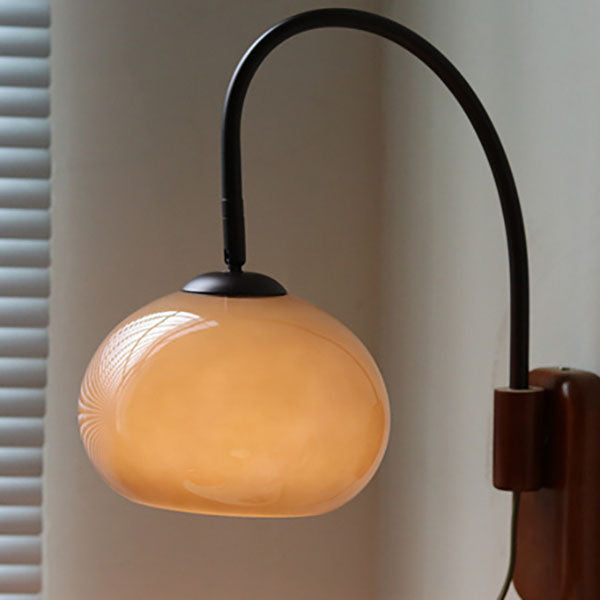 European Minimal Glass Solid Wood Wall Sconce Lamp - Modern Lighting Fixture for Home Décor