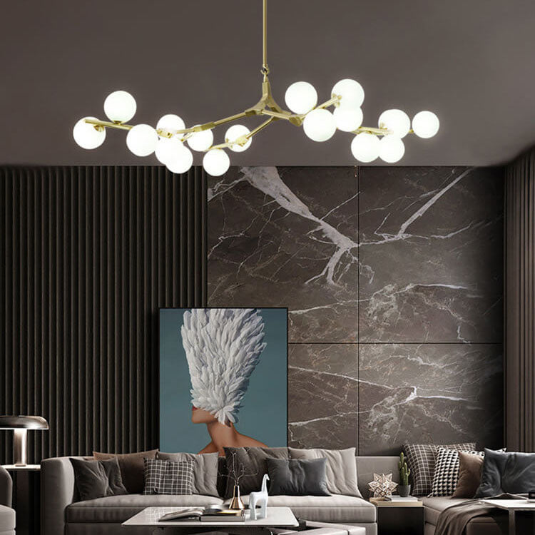 Modern Creative Magic Bean Branch Chandelier - 12/18/24 Light Glass Fixture, Elegant Design, Statement Lighting, Home Decor, Hanging Lamp, Unique Ceiling Fixture, Contemporary Style, Dining Room, Living Room, Bedroom Lighting