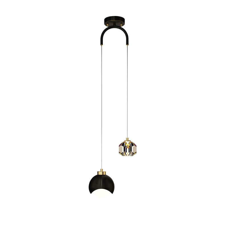 European Light Luxury Iron Brass LED Chandelier for Kitchen Island