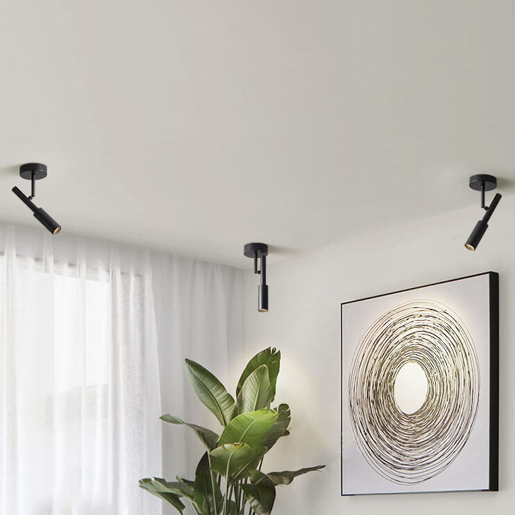 Modern Minimalist LED Spotlight Semi-Flush Mount Ceiling Light for Living Room