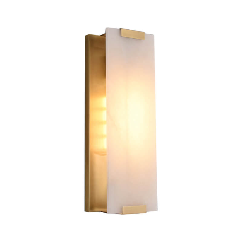 Nordic Light Luxury Copper Marble 3-Light Wall Sconce Lamp
