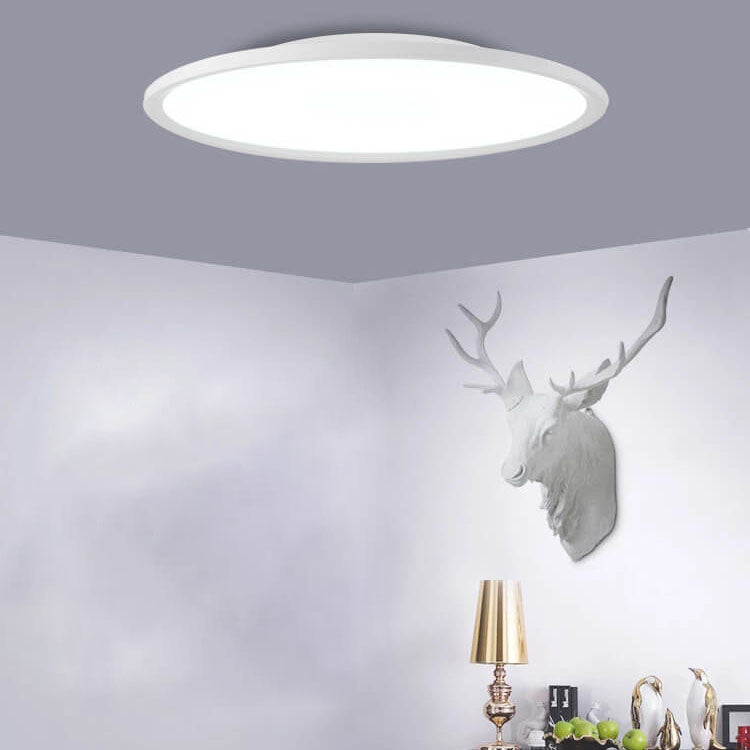 Modern Minimalist LED Flush Mount Ceiling Light - Acrylic Aluminum Round Shade for Living Room